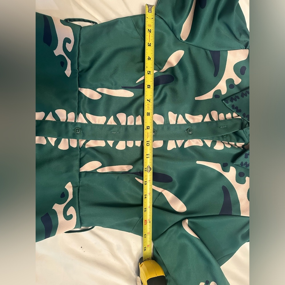 Ciebon Green Ruffled Long Sleeve Shirt Dress - Picture 5 of 5